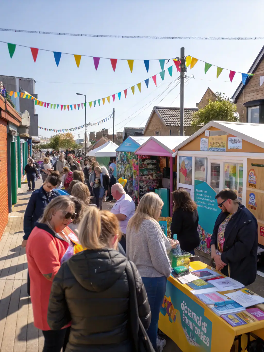 A photograph of a community event organized by BETON BRUME, featuring diverse participants and showcasing the organization's commitment to community engagement and cultural exchange.